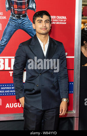 Asbury Park, NJ - 7. August 2019: Aaron Phagura besucht Premiere von 'Im Licht' bei Paramount Theater Blind Stockfoto