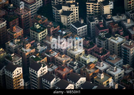 Blick auf wohnhochhäuser in Futian District, Shenzhen, die südchinesische Provinz Guangdong, 15. September 2016. Shenzhen Hotel Stockfoto