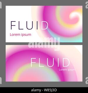 Moderne abstrakte horisontal Banner gesetzt. Cool gradient Formen Komposition. Futuristisches Design. Stock Vektor