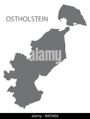 Ostholstein gray county Karte von Schleswig-Holstein Deutschland Stock Vektor