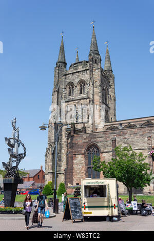 Die Pfarrkirche St. Editha, St Editha ist in der Nähe, Tamworth, Staffordshire, England, Vereinigtes Königreich Stockfoto