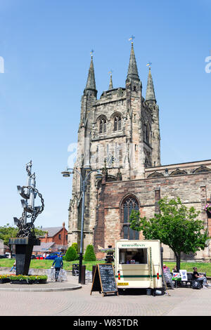 Die Pfarrkirche St. Editha, St Editha ist in der Nähe, Tamworth, Staffordshire, England, Vereinigtes Königreich Stockfoto