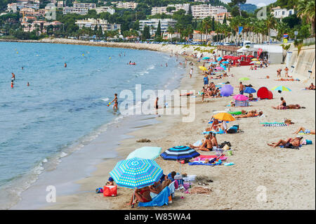 Sanary-sur-Mer (south-eastern France): beach “plage du Lido” Stockfoto