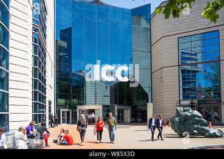 Eingang zum ICC & Symphony Hall, Westside Bezirk, Birmingham, West Midlands, England, Großbritannien Stockfoto