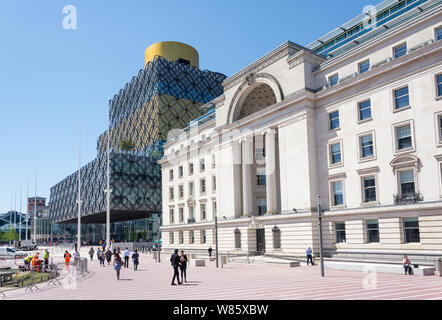 Die Bibliothek von Birmingham und Baskerville Haus, Cententary Square, Birmingham, West Midlands, England, Großbritannien Stockfoto