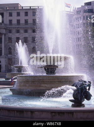 Der Brunnen, der Trafalgar Square, Westminster, London, England, Vereinigtes Königreich Stockfoto