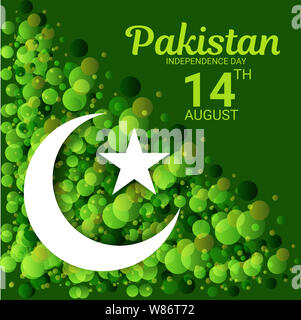 Feiern Unabhängigkeit Pakistans Tag kreative Vector Illustration. 14. August Unabhängigkeit Pakistans. Stockfoto