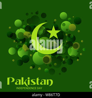 Feiern Unabhängigkeit Pakistans Tag kreative Vector Illustration. 14. August Unabhängigkeit Pakistans. Stockfoto