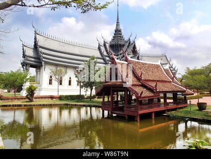 Sanphet Prasat Palace, Muang Boran, antike Stadt Siam, Provinz Samut Prakan, Bangkok, Thailand Stockfoto