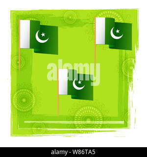 Feiern Unabhängigkeit Pakistans Tag kreative Vector Illustration. 14. August Unabhängigkeit Pakistans. Stockfoto