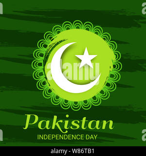 Feiern Unabhängigkeit Pakistans Tag kreative Vector Illustration. 14. August Unabhängigkeit Pakistans. Stockfoto