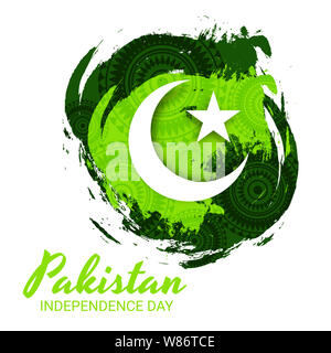 Feiern Unabhängigkeit Pakistans Tag kreative Vector Illustration. 14. August Unabhängigkeit Pakistans. Stockfoto