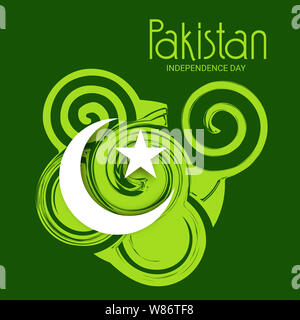 Feiern Unabhängigkeit Pakistans Tag kreative Vector Illustration. 14. August Unabhängigkeit Pakistans. Stockfoto