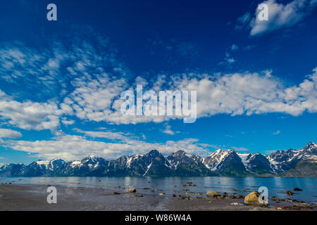 Felsen der Sognefjord, der dritte am längsten Fjord der Welt und der größten in Norwegen. Stockfoto