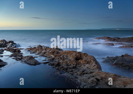 Lange Belichtung seascape der Ufer am Westward Ho! In North Devon, England. Stockfoto