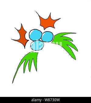 Handgefertigt in der Farbe der Zeichnung Kugeln für Weihnachtsdekorationen Stockfoto