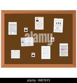 Untersuchung. Verbrechensaufklärung Konzept. Vector Illustration Stock Vektor