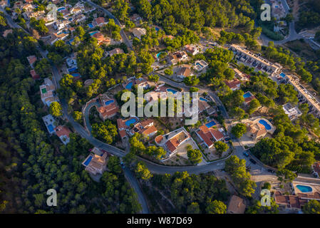 Luftaufnahme des Gehäuses Urbanisation in der Nähe von Alicante, Spanien Stockfoto