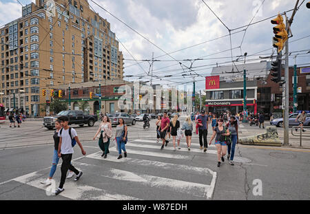 Queen Street West Spadina Avenue in Toronto Stockfoto