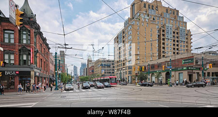 Queen Street West Spadina Avenue in Toronto Stockfoto
