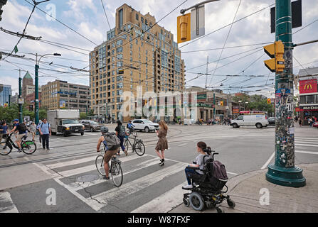 Queen Street West Spadina Avenue in Toronto Stockfoto
