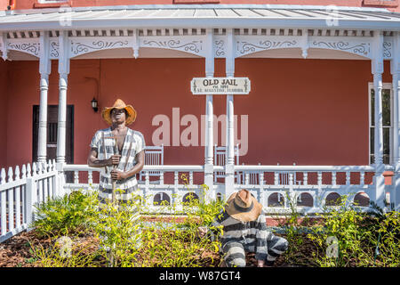 St. Augustine, FL, USA - Feb 7, 2019: Der alte St. Johns County Gefängnis Stockfoto