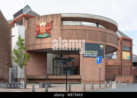 Tullie House Museum und Kunstgalerie, Castle Street, Carlisle, Stadt Carlisle, Cumbria, England, Vereinigtes Königreich Stockfoto