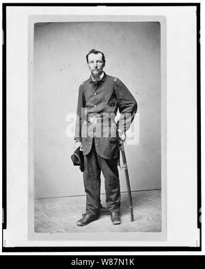 2Nd Lieutenant John G. Helmkamp, Union Officer in der 32Nd Indiana Regiment, full-length Portrait, stehend, nach vorne / von E.&J. Bruening, Indianapolis, Ind, fotografiert. Stockfoto