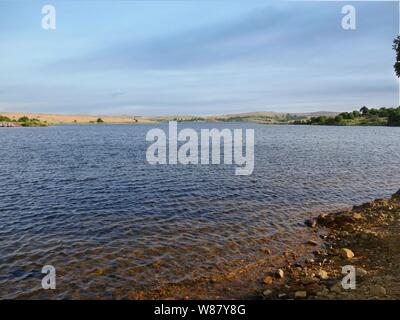 Weiten Blick auf den See Elmer Thomas am späten Nachmittag in Comanche County, Oklahoma. Stockfoto