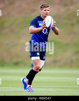 England's Piers Francis während einer Schulung in Pennyhill Park, Surrey. Stockfoto