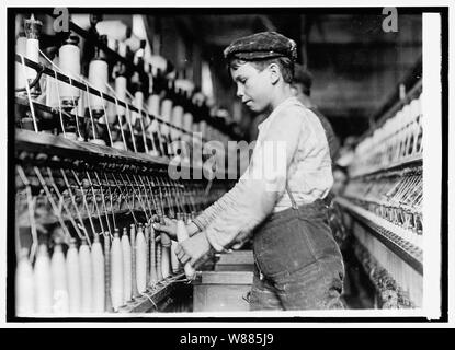 Ein abnehmerantrieb Junge in Globus Cotton Mills, Augusta, Ga, 31.01.15/1909 Stockfoto