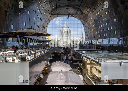 Markthal Halle in Rotterdam in den Niederlanden. Stockfoto