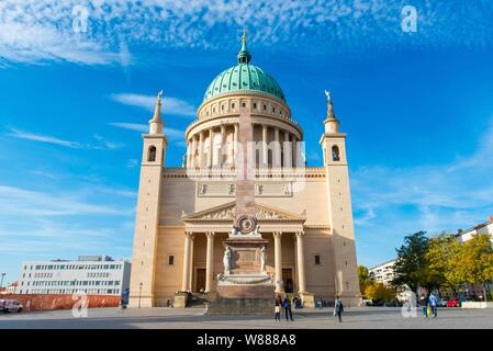 St. Nikolaus Kirche, Alter Markt, Potsdam, Brandenburg, Deutschland Stockfoto