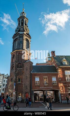 Mint Turm, Münzturm, Amsterdam, Nordholland, Niederlande Stockfoto