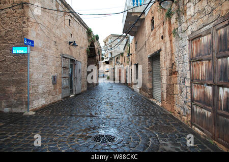 Die Straße in Batroun, Libanon Stockfoto