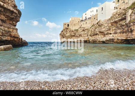 Die schöne Landschaft von Polignano a Mare, Stadt in der Provinz Bari, Apulien. Stockfoto