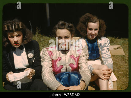 Backstage in der Girlie Show an der Vermont State Fair, Rutland Stockfoto