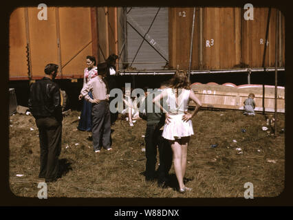 Backstage in der Girlie Show an der Vermont State Fair, Rutland Stockfoto