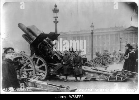 Bertha großen deutschen Feld Gewehr in Concord Park, Paris. Stockfoto