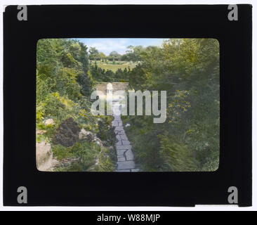 Hammersmith Bauernhof, Hugh Dudley Auchincloss Haus, Harrison Avenue, Newport, Rhode Island. Rock garden Stockfoto