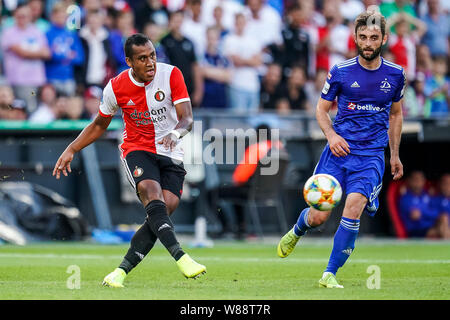 Rotterdam, Niederlande. 08 Aug, 2019. - Feyenoord Rotterdam - Dinami Tiflis, Fußball, Saison 2018/2019, Europa League, Stadion Feijenoord De Kuip, 08-08-2019, Saison 2019/2020, Renato Tapia Credit: Pro Schüsse/Alamy leben Nachrichten Stockfoto