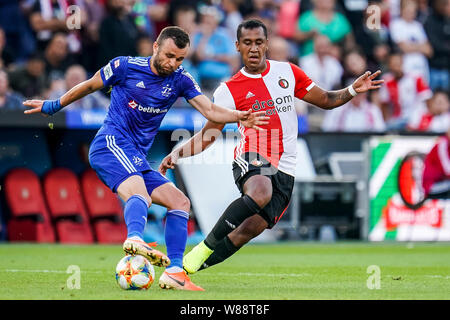 Rotterdam, Niederlande. 08 Aug, 2019. - Feyenoord Rotterdam - Dinami Tiflis, Fußball, Saison 2018/2019, Europa League, Stadion Feijenoord De Kuip, 08-08-2019, Saison 2019/2020, Renato Tapia Credit: Pro Schüsse/Alamy leben Nachrichten Stockfoto