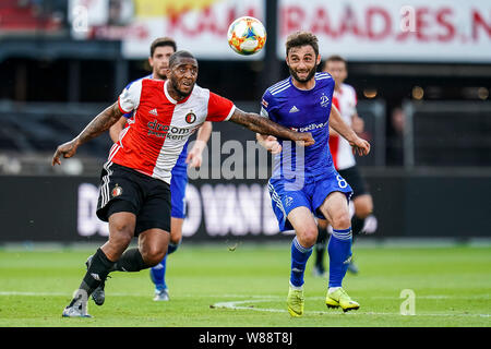 Rotterdam, Niederlande. 08 Aug, 2019. - Feyenoord Rotterdam - Dinami Tiflis, Fußball, Saison 2018/2019, Europa League, Stadion Feijenoord De Kuip, 08-08-2019, Saison 2019/2020, Leroy Fer Credit: Pro Schüsse/Alamy leben Nachrichten Stockfoto