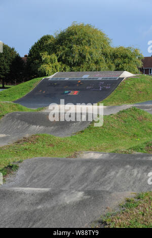 Die BMX-Bahn aus Westfaling Straße, Hereford. Stockfoto