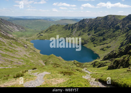 Cadair Idris Bergmassiv (Cader Idris) National Nature Reserve, Snowdonia National Park, North Wales, UK, Großbritannien. Stockfoto