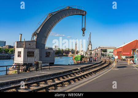 Ansicht der Wapping Eisenbahn Wharf in Bristol, England Stockfoto