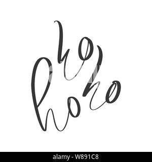 Ho ho ho Vektor Text Weihnachten kalligraphische Schrift Design Karte Vorlage. Kreative Typografie für Weihnachtsgeschenk Poster. Schriftkalligraphie Stock Vektor