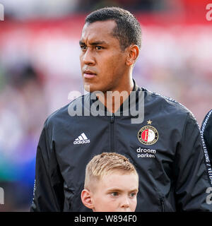 Rotterdam, Niederlande. 08 Aug, 2019. - Feyenoord Rotterdam - Dinami Tiflis, Fußball, Saison 2018/2019, Europa League, Stadion Feijenoord De Kuip, 08-08-2019, Saison 2019/2020, Renato Tapia Credit: Pro Schüsse/Alamy leben Nachrichten Stockfoto