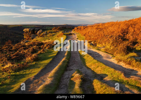 Großbritannien, Derbyshire, Peak District, froggatt Rand- und Reitweg Stockfoto