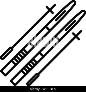 Biathlon Gerätesymbol, outline Style Stock Vektor